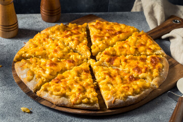 Homemade Macaroni and Cheese Pizza