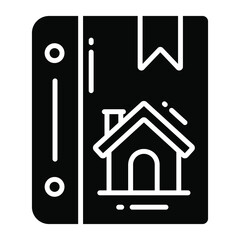 construction book trendy icon, flat style isolated on white background. Symbol for your web site design, logo, app, UI.