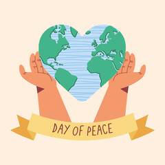 hands lifting world heart