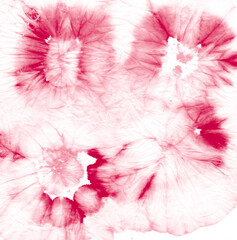 Red Tie Dye Swirl. Tiedye Style Background.