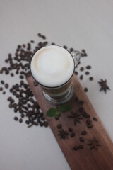 a hot cappuccino while enjoy at cafe