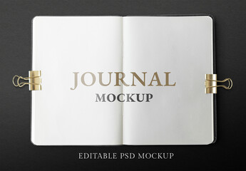 Opened Journal Pages Mockup