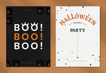 Halloween Template Party Invitation Card