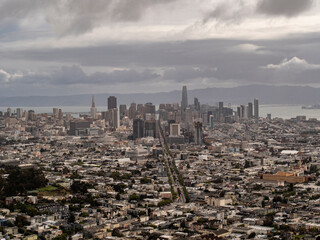 Fototapeta na wymiar San Francisco cloudy landscape