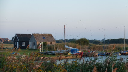 Fototapeta na wymiar Small harbor in village in Northern Denmark