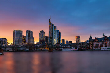 Naklejka na ściany i meble Frankfurt am Main Skyline - Wolkenkratzer