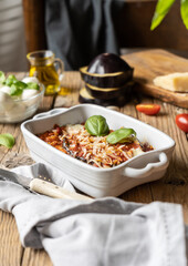 Parmigiana is and Italian traditional vegetarian dish