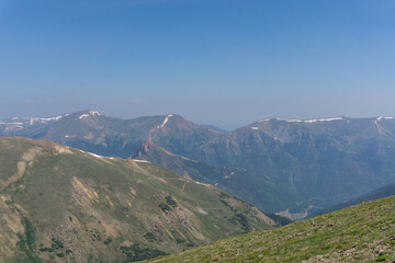 Summer views of the mountains around Mount Parnassus Colorado