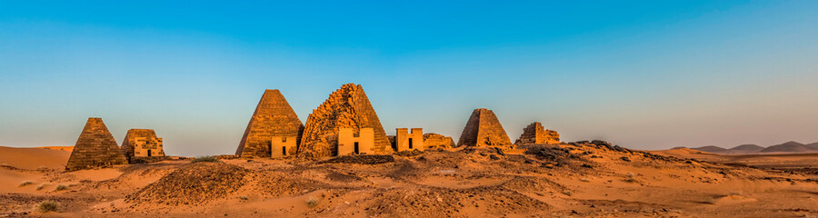 Southern Pyramids Of Meroe in the Sudan - obrazy, fototapety, plakaty