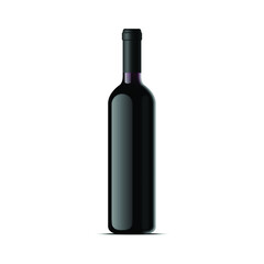 red wine mockup. realistic vector illustration
