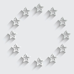 paper European union stars icon vector