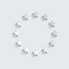paper European union stars icon vector