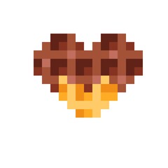 Fototapeta premium Heart waffle pixel art. Vector illustration. Valentine's Day.