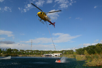 helicopter to put out fires