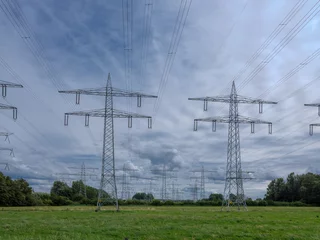 Foto auf Leinwand Powerplant Amercentrale in Geertruidenberg, Noord-Brabant Province, The Netherlands © Holland-PhotostockNL