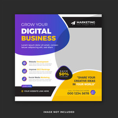 Corporate business Instagram post templates. Creative and modern social media banner template design. Facebook and Instagram business post template. 