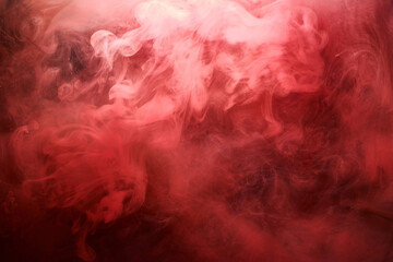 Obraz na płótnie Canvas Abstract red ocean background, ruby paints in water, vibrant bright smoke scarlet wallpaper