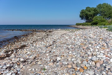 Baltic Sea coast in Bülk, Germany on a summer day