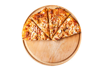 pizza slice hot snack  the table, healthy food meal snack copy space food background rustic