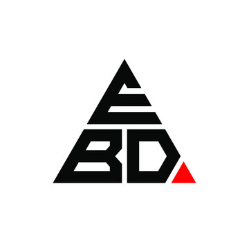 EBD triangle letter logo design with triangle shape. EBD triangle logo design monogram. EBD triangle vector logo template with red color. EBD triangular logo Simple, Elegant, and Luxurious Logo. EBD 