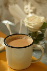 Cup of tea with milk