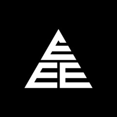 EEE triangle letter logo design with triangle shape. EEE triangle logo design monogram. EEE triangle vector logo template with red color. EEE triangular logo Simple, Elegant, and Luxurious Logo. EEE 