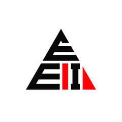 EEI triangle letter logo design with triangle shape. EEI triangle logo design monogram. EEI triangle vector logo template with red color. EEI triangular logo Simple, Elegant, and Luxurious Logo. EEI 