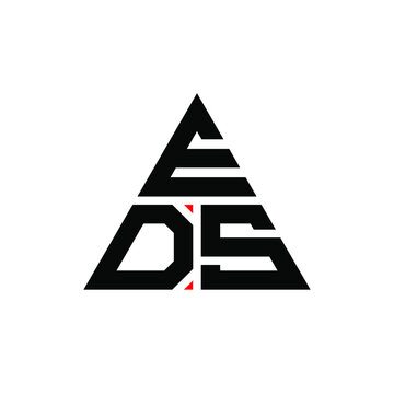 EDS triangle letter logo design with triangle shape. EDS triangle logo design monogram. EDS triangle vector logo template with red color. EDS triangular logo Simple, Elegant, and Luxurious Logo. EDS 
