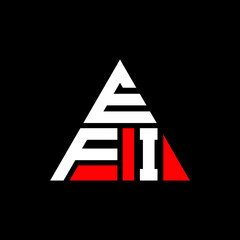 EFI triangle letter logo design with triangle shape. EFI triangle logo design monogram. EFI triangle vector logo template with red color. EFI triangular logo Simple, Elegant, and Luxurious Logo. EFI 