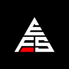 EFS triangle letter logo design with triangle shape. EFS triangle logo design monogram. EFS triangle vector logo template with red color. EFS triangular logo Simple, Elegant, and Luxurious Logo. EFS 