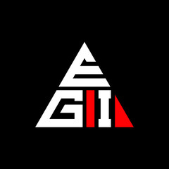 EGI triangle letter logo design with triangle shape. EGI triangle logo design monogram. EGI triangle vector logo template with red color. EGI triangular logo Simple, Elegant, and Luxurious Logo. EGI 