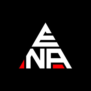 ENA triangle letter logo design with triangle shape. ENA triangle logo design monogram. ENA triangle vector logo template with red color. ENA triangular logo Simple, Elegant, and Luxurious Logo. ENA 
