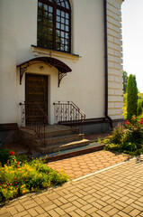 Elements of old medieval architecture Romanesque style