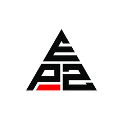 EPZ triangle letter logo design with triangle shape. EPZ triangle logo design monogram. EPZ triangle vector logo template with red color. EPZ triangular logo Simple, Elegant, and Luxurious Logo. EPZ 