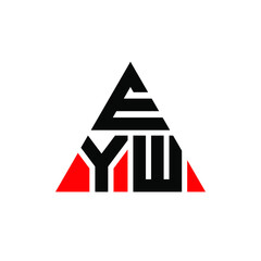 EYW triangle letter logo design with triangle shape. EYW triangle logo design monogram. EYW triangle vector logo template with red color. EYW triangular logo Simple, Elegant, and Luxurious Logo. EYW 