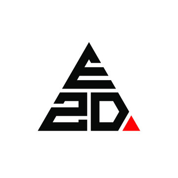 EZD triangle letter logo design with triangle shape. EZD triangle logo design monogram. EZD triangle vector logo template with red color. EZD triangular logo Simple, Elegant, and Luxurious Logo. EZD 