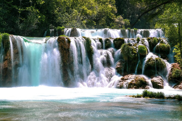 Obraz premium Croatia - Krka National Park with amazing waterfalls