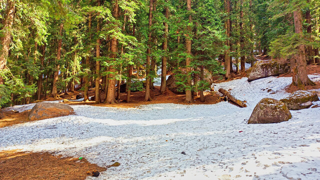 First snow in Hamta Pass Mountains