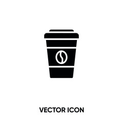 Coffee cup vector icon. Modern, simple flat vector illustration for website or mobile app.Disposable coffee cup symbol, logo illustration. Pixel perfect vector graphics	