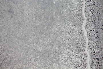 rain drops on the window, smog from the cold