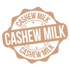 Obraz premium Cashew milk sign or stamp