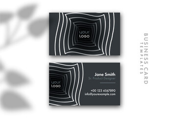 Business Card Layout in Gray Color
