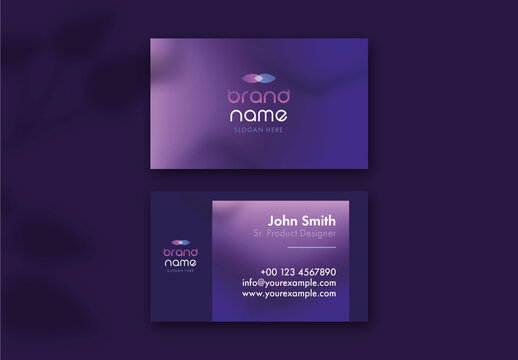 Modern Business Card in Purple Color