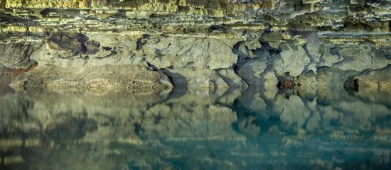 Zelfklevend Fotobehang rocks Lime shale in the world largest water cave © AAref