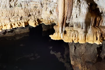 Foto op Plexiglas rocks Lime shale in the world largest water cave © AAref