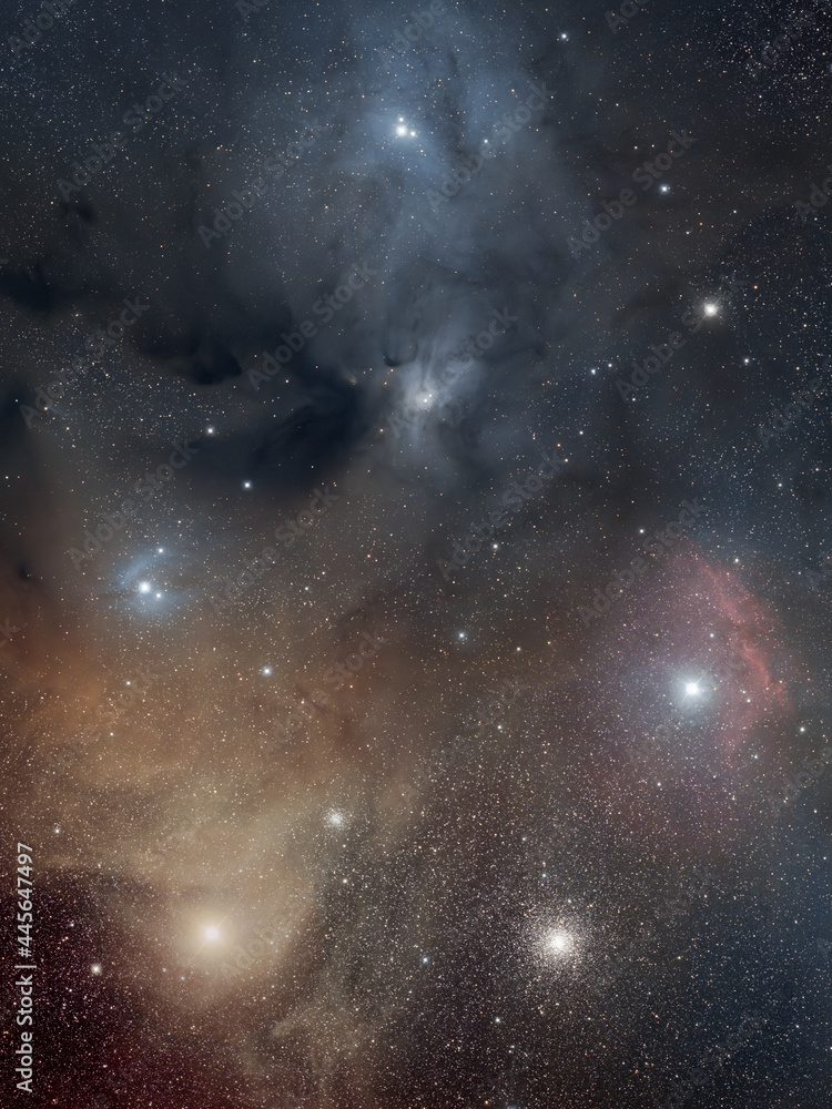 Wall mural antares and the rho ophiuchi cloud complex from christchurch, new zealand, july 2021.