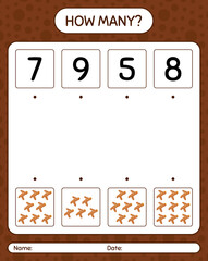How many counting game with turmeric. worksheet for preschool kids, kids activity sheet, printable worksheet
