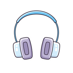 Fototapeta na wymiar Headphones isolated icon cartoon vector