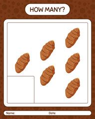 How many counting game with taro root. worksheet for preschool kids, kids activity sheet, printable worksheet