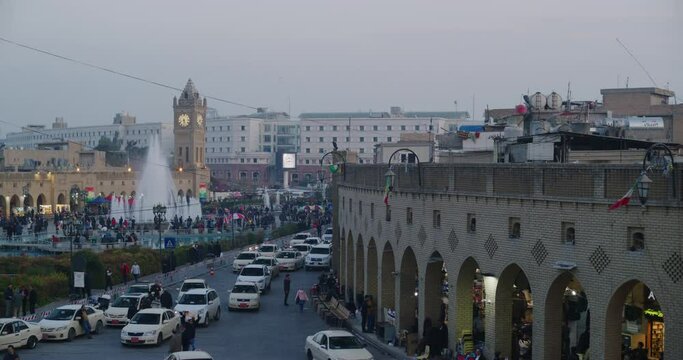 Sunset View From The Citadel in Erbil, Iraq
